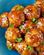 Запеченые куриные фрикадельки терияки