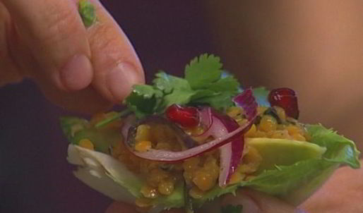 чечевица с авокадо