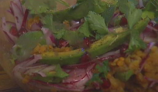 чечевица с авокадо