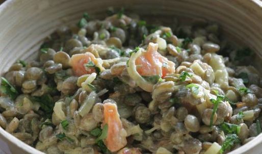 чечевица со сливками и имбирем