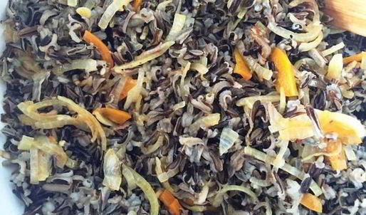 дикий рис с овощами