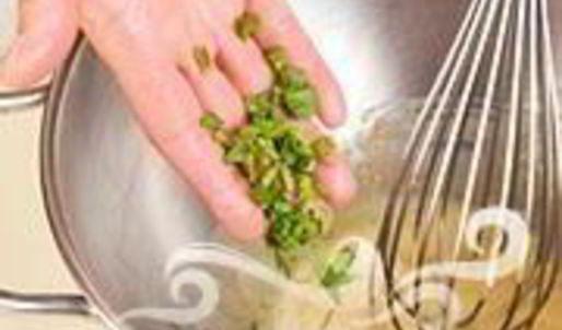 дикий рис со спаржей и ветчиной