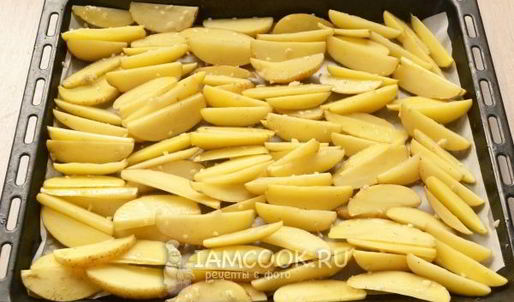 картофель по-деревенски с чесноком в духовке