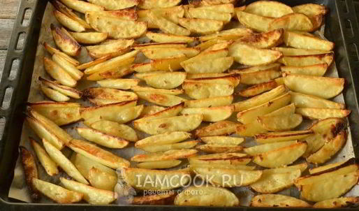 картофель по-деревенски с чесноком в духовке