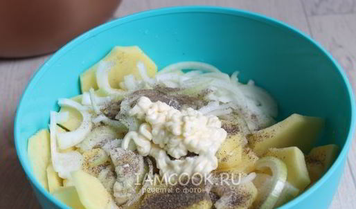 картофель жареный с майонезом в мультиварке