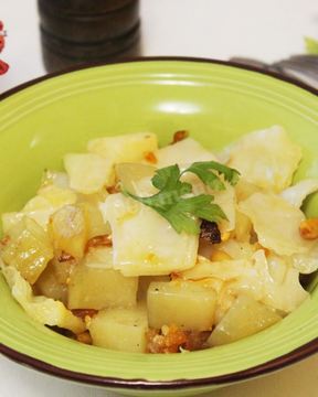 Картошка с капустой в духовке