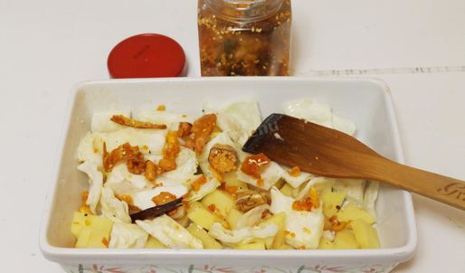 картошка с капустой в духовке