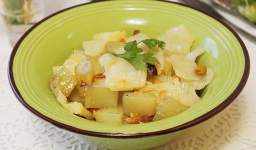 картошка с капустой в духовке