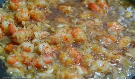 рис с креветками и медом