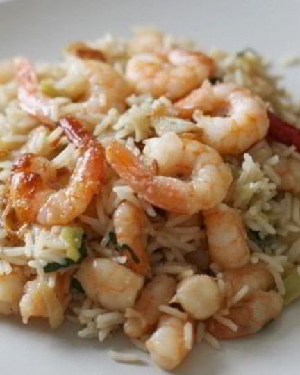 Рецепт риса с креветками в мультиварке