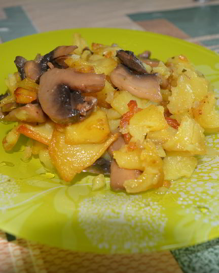 Рецепт жареной картошки с грибами