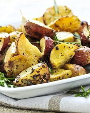 Жареный картофель с оливками и лимоном по-мароккански