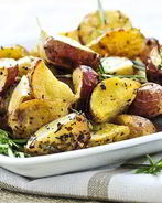 Жареный картофель с оливками и лимоном по-мароккански