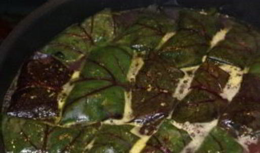 долма из свекольных листьев