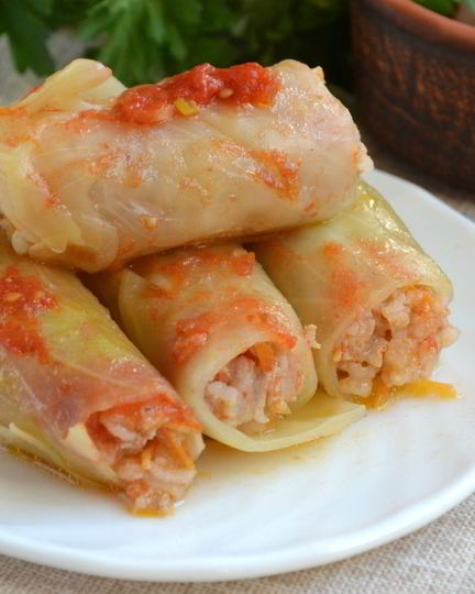 Рецепт голубцов, фаршированных мясом и рисом