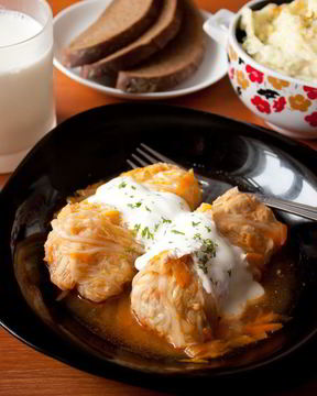 Голубцы из курицы и пекинской капусты