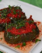 Голубцы из свекольной ботвы с булгуром