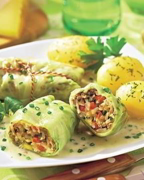 Голубцы с грибами и рисом