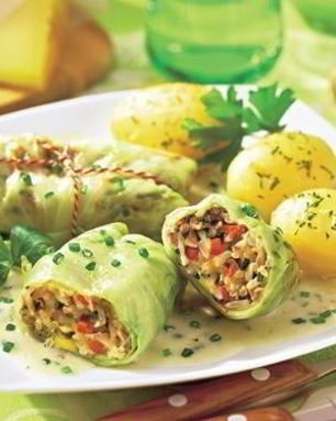 Голубцы с грибами и рисом