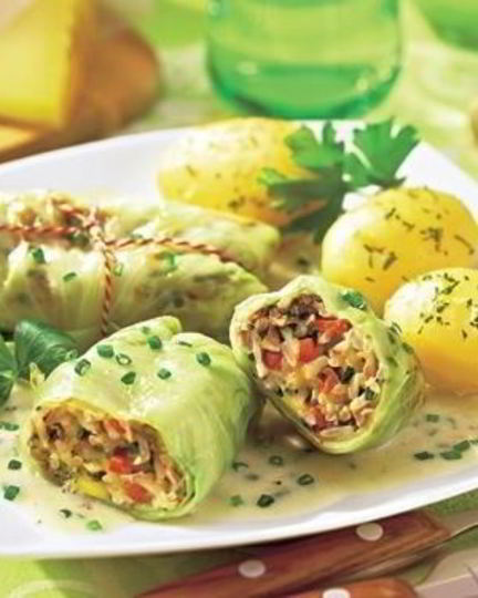 Рецепт голубцов с грибами и рисом