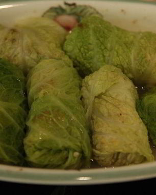 Голубцы с лисичками и пореем