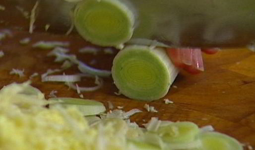 голубцы с лисичками и пореем