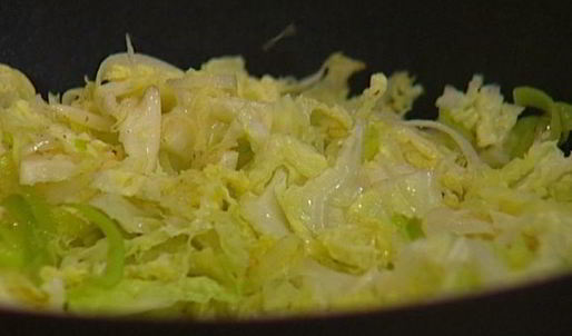 голубцы с лисичками и пореем