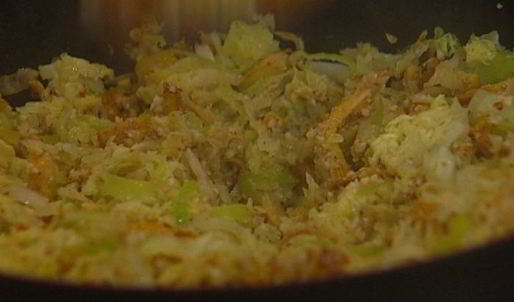 голубцы с лисичками и пореем