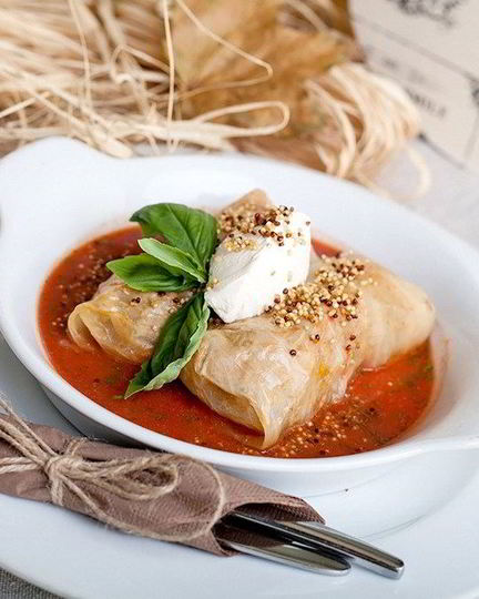 Рецепт голубцов с овощным рататуем