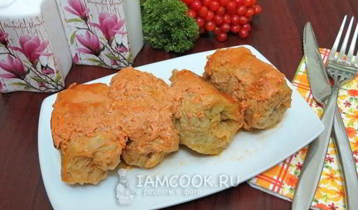 голубцы в духовке на противне