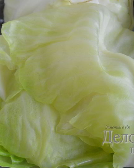 Рецепт листьев капусты для голубцов