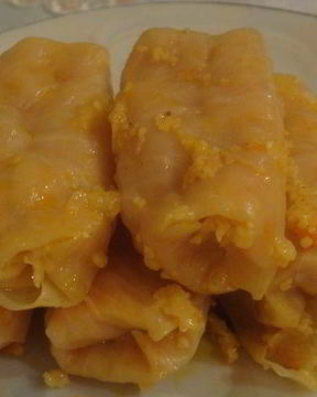 Постные голубцы с кукурузной крупой