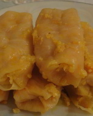 Постные голубцы с кукурузной крупой