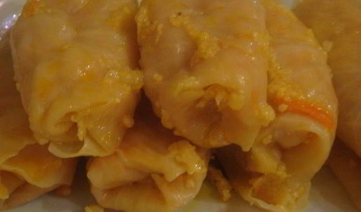 постные голубцы с кукурузной крупой