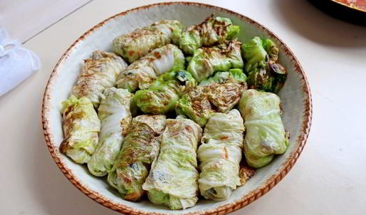 постные голубцы с рисом и грибами