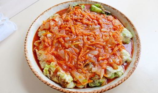 постные голубцы с рисом и грибами