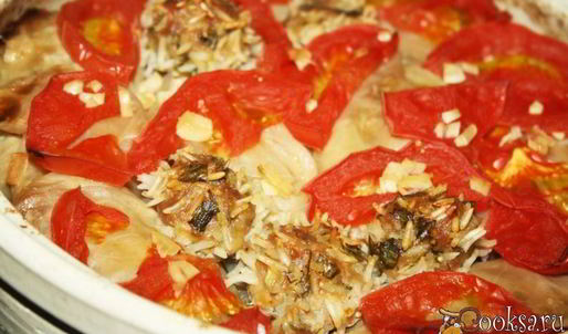 запеченные с помидорами и топленым сливочным маслом голубцы