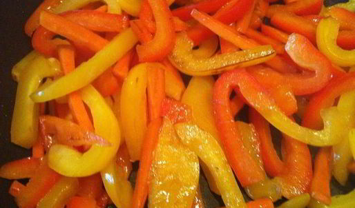 гречневая лапша с курочкой и овощами