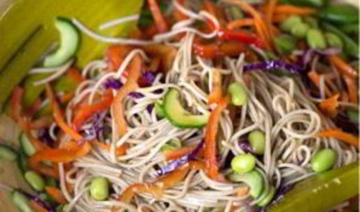 гречневая лапша с овощами