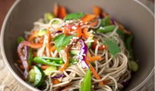 гречневая лапша с овощами