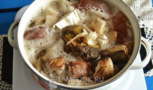 белые грибы в сметане