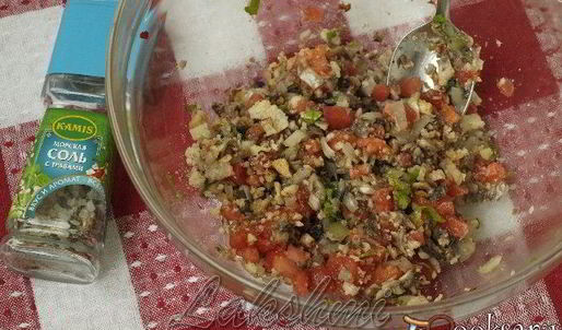 фаршированные шампиньоны с пикантной начинкой