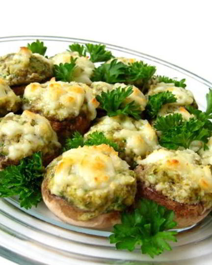 Рецепт грибов, фаршированных фаршем