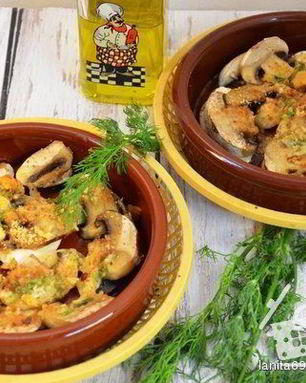 Грибы пикантные в духовке