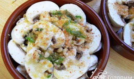 грибы пикантные в духовке