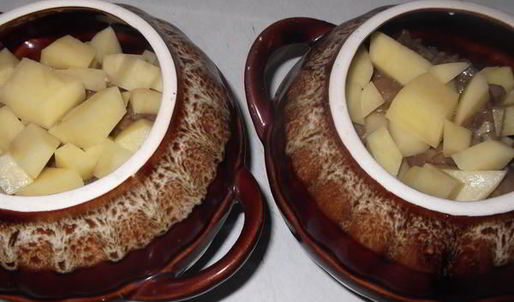 грибы с картофелем способом огратен