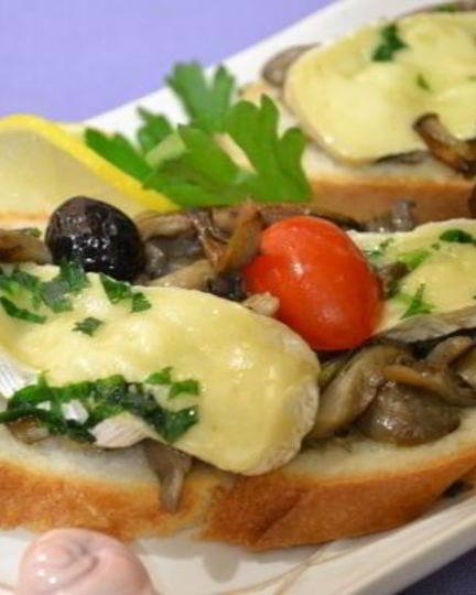 Рецепт грибов с сыром на сковороде