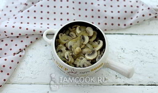 грибы запеченные с соусом бешамель