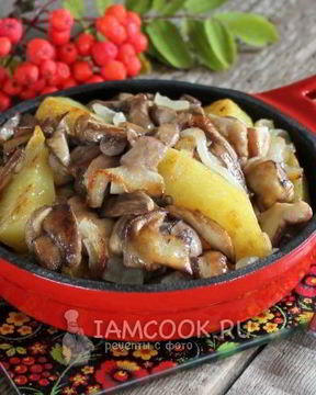 Маслята жареные с картошкой