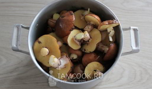 маслята жареные с картошкой